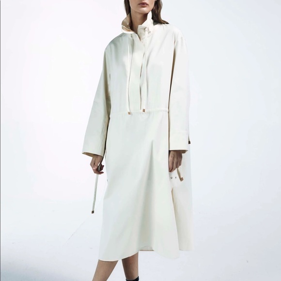 Zara PARKA DRESS - LIMITED EDITION BEIGE NEW - Picture 5 of 7